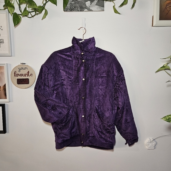 Vintage Purple Corduroy Jacket - Picture 1 of 10